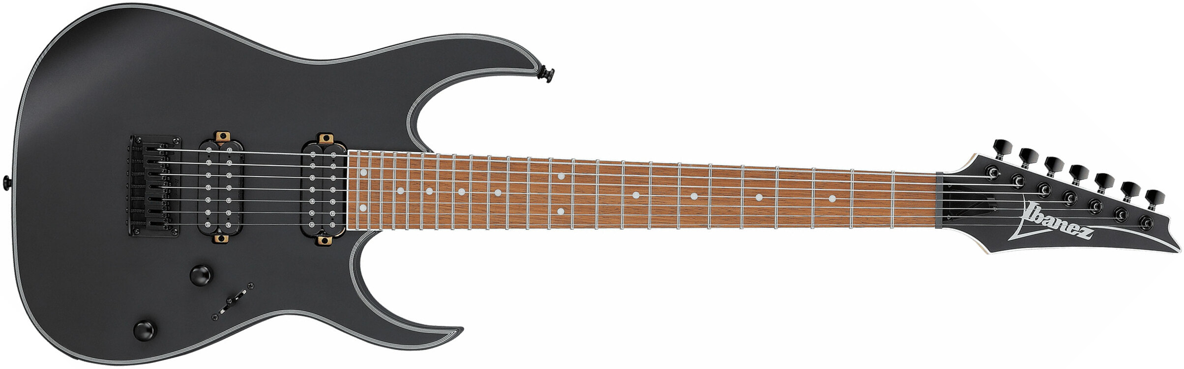 Ibanez Rg7421ex Bkf Standard 7c 2h Ht Jat - Black Flat - 7 string electric guitar - Main picture