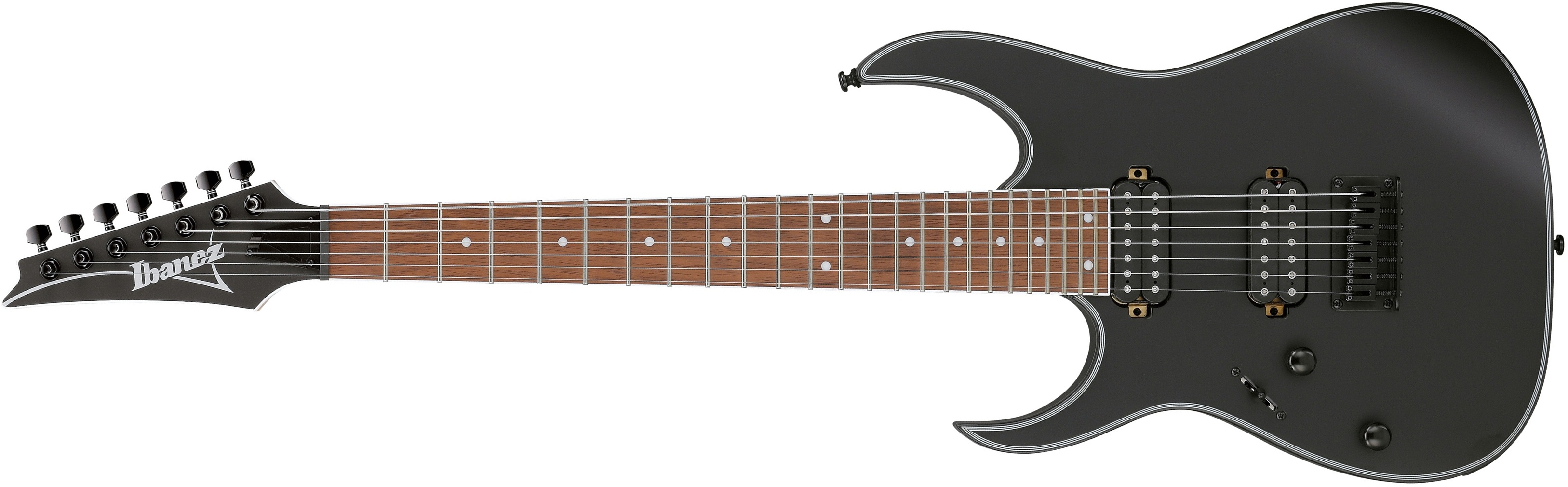 Ibanez Rg7421exlbkf Gaucher Ht Hh Ja - Black Flat - Str shape electric guitar - Main picture