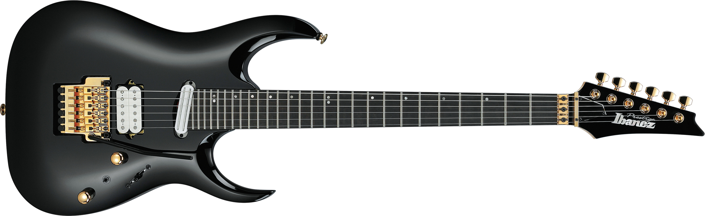Ibanez Rga622xh Bk Prestige Jap 2h Dimarzio Fr Eb - Black - Str shape electric guitar - Main picture
