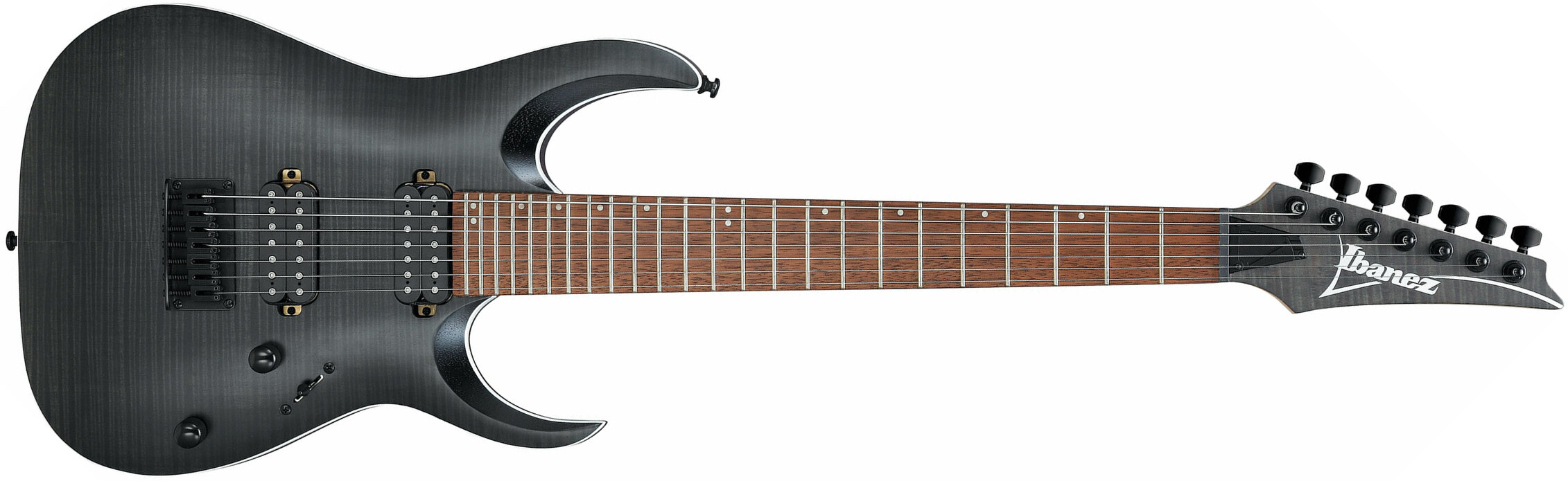 Ibanez Rga742fm Tgf Standard Hh Ht Jat - Transparent Gray Flat - 7 string electric guitar - Main picture