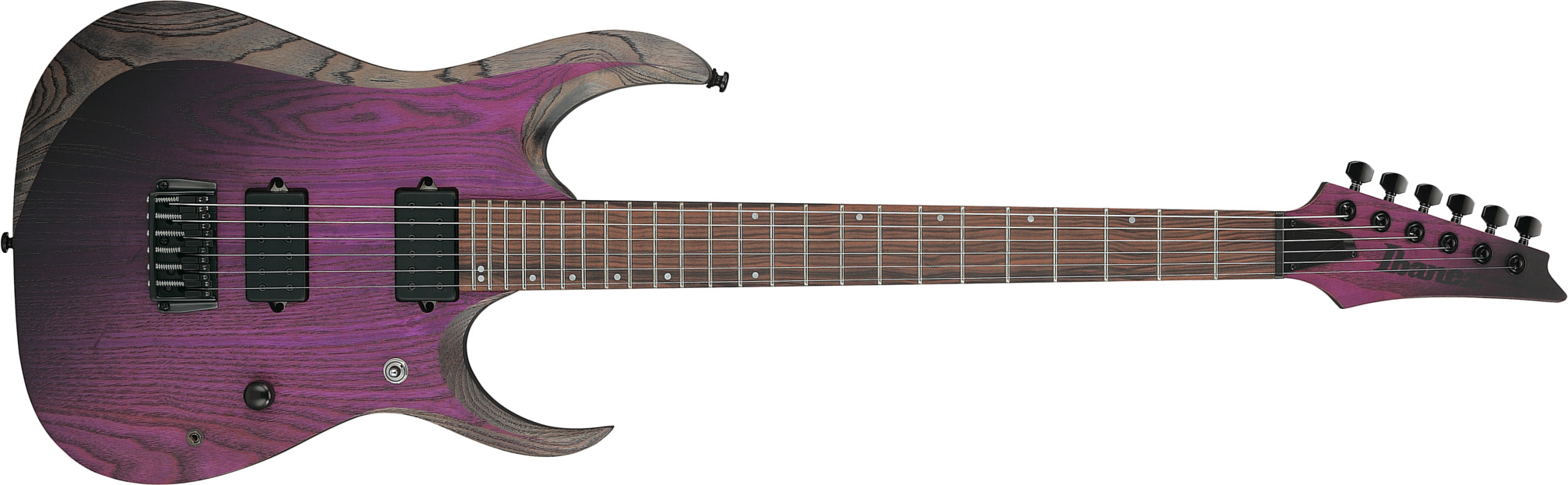 Ibanez Rgd621ah Mnf Iron Label Baryton 2h Dimarzio Ht Eb - Midnight Shade Flat - Baritone guitar - Main picture