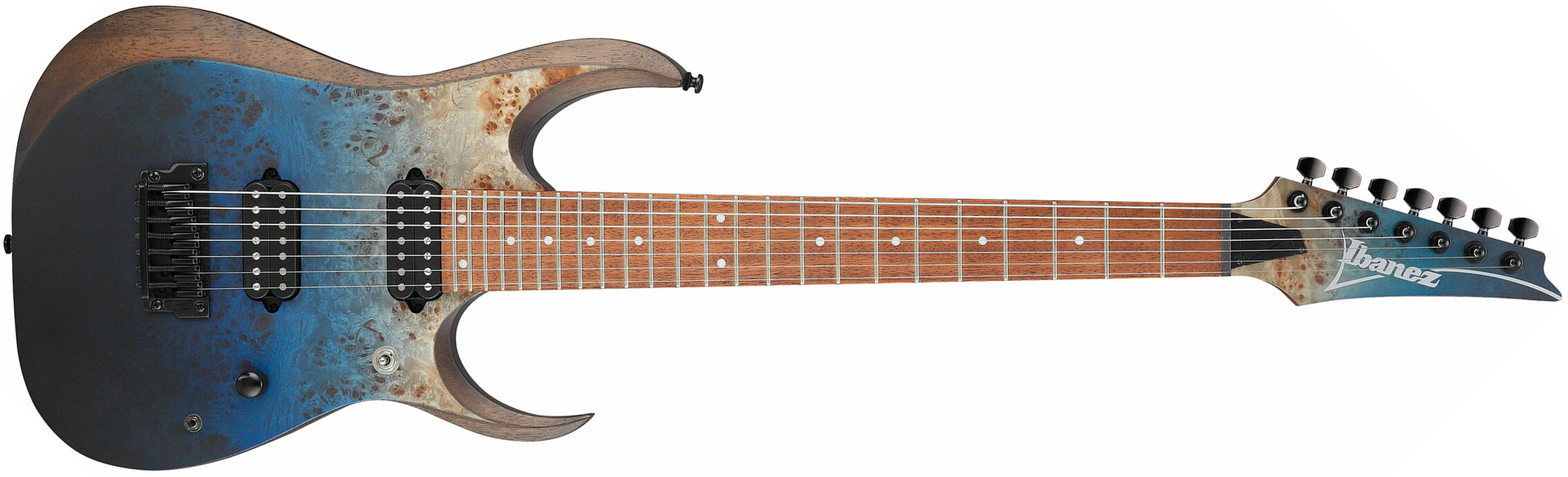 Ibanez Rgd7521pb Dsf Standard 7c Baryton 2h Dimarzio Ht Jat - Deep Seafloor Fade - 7 string electric guitar - Main picture
