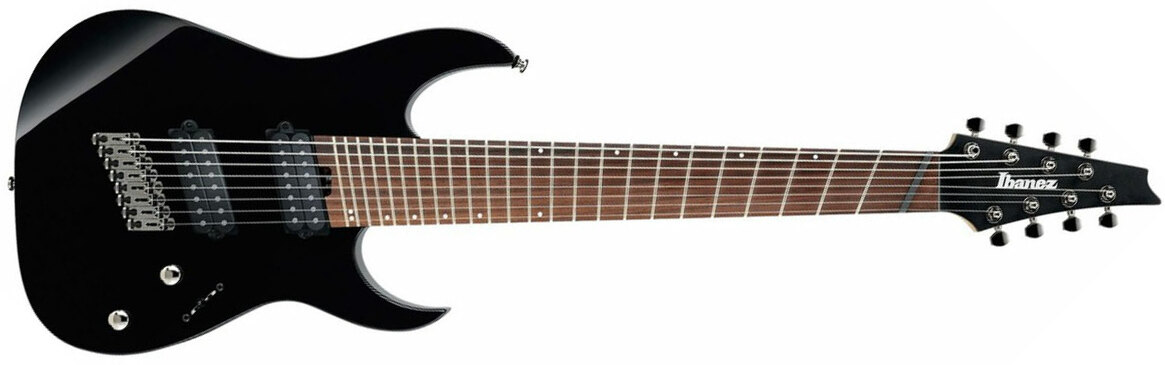 Ibanez Rgms8 Bk 8c Multiscale 2h Ht Jat - Black - Baritone guitar - Main picture