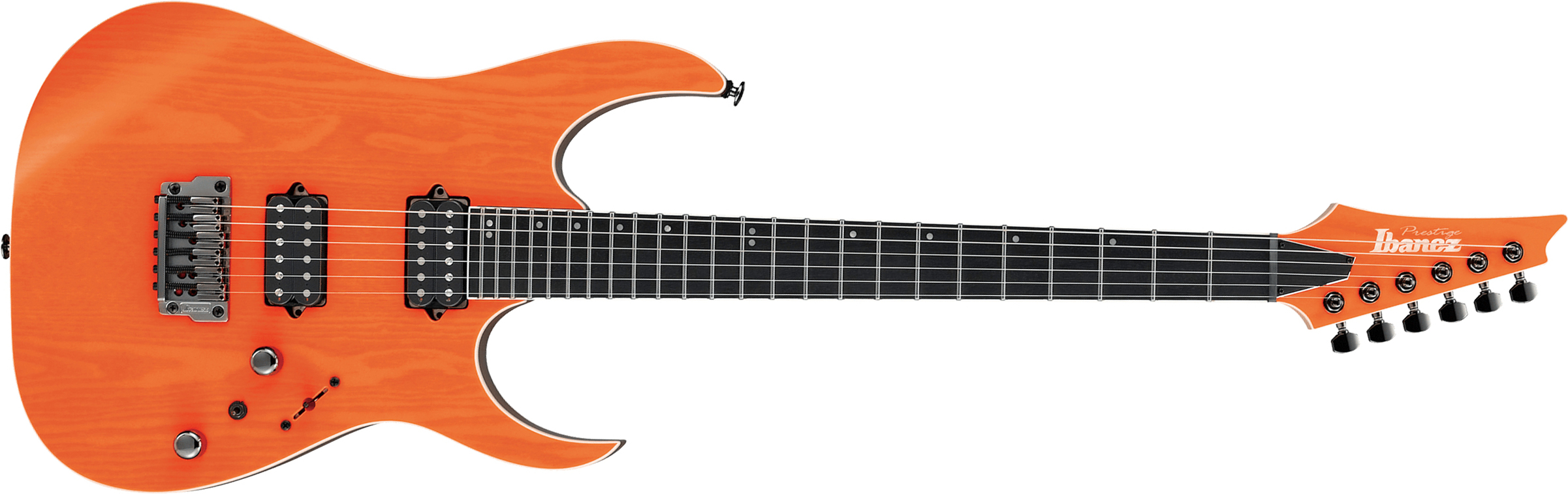 Ibanez Rgr5221 Tfr Prestige Jap Ht Bare Knuckle Hh Eb - Transparent Fluorescent Orange - Str shape electric guitar - Main picture
