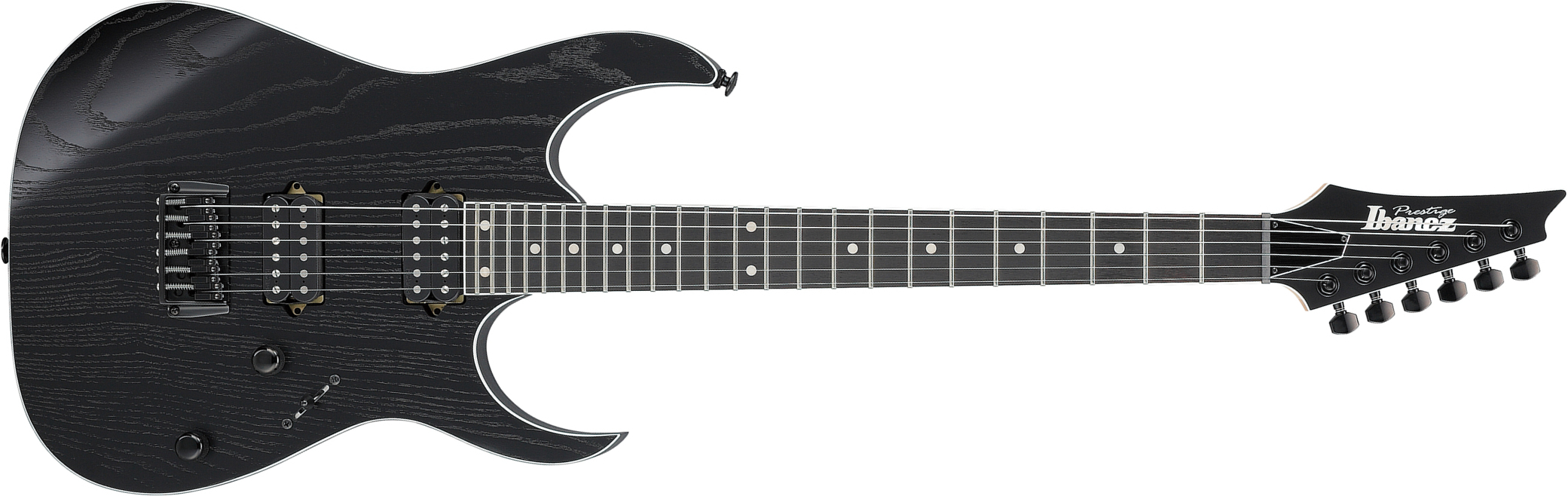 Ibanez Rgr662ahbf Wk Prestige Jap 2h Dimarzio Ht Rw - Weathered Black - Str shape electric guitar - Main picture