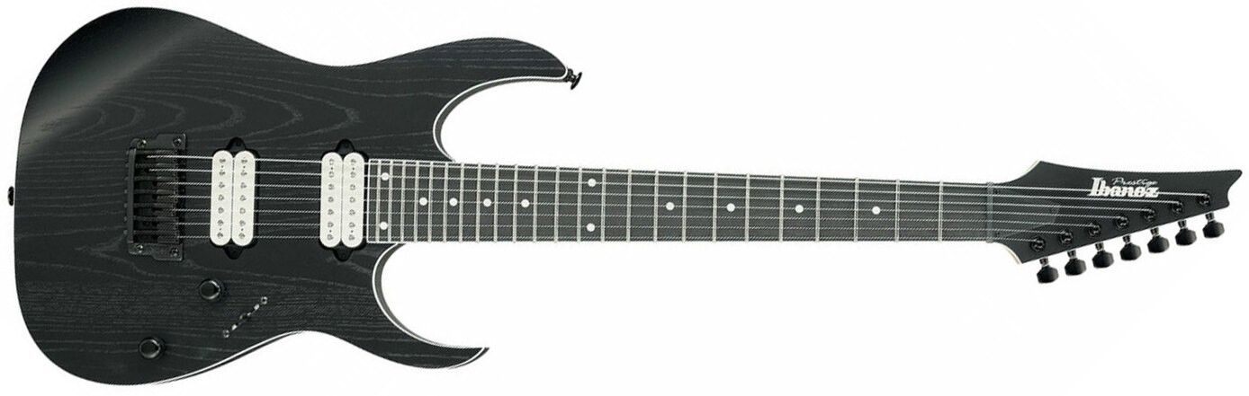 Ibanez Rgr752ahbf Wk Prestige Jap 7c 2h Dimarzio Ht Eb - Weathered Black - 7 string electric guitar - Main picture