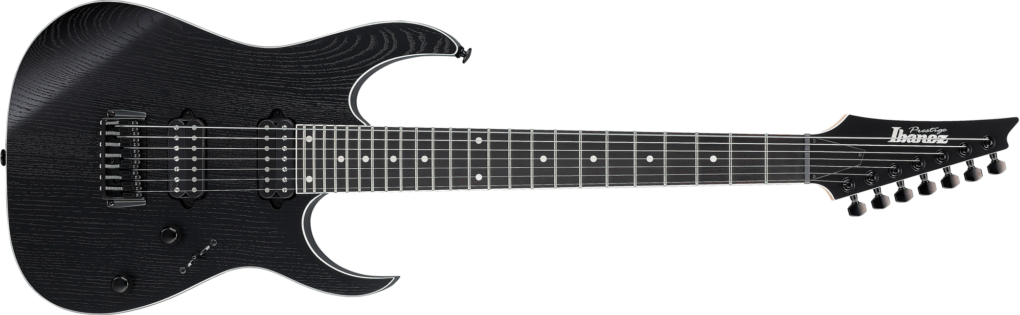 Ibanez Rgr762ahbf Wk Prestige Jap 7c 2h Dimarzio Ht Rw - Weathered Black - Str shape electric guitar - Main picture