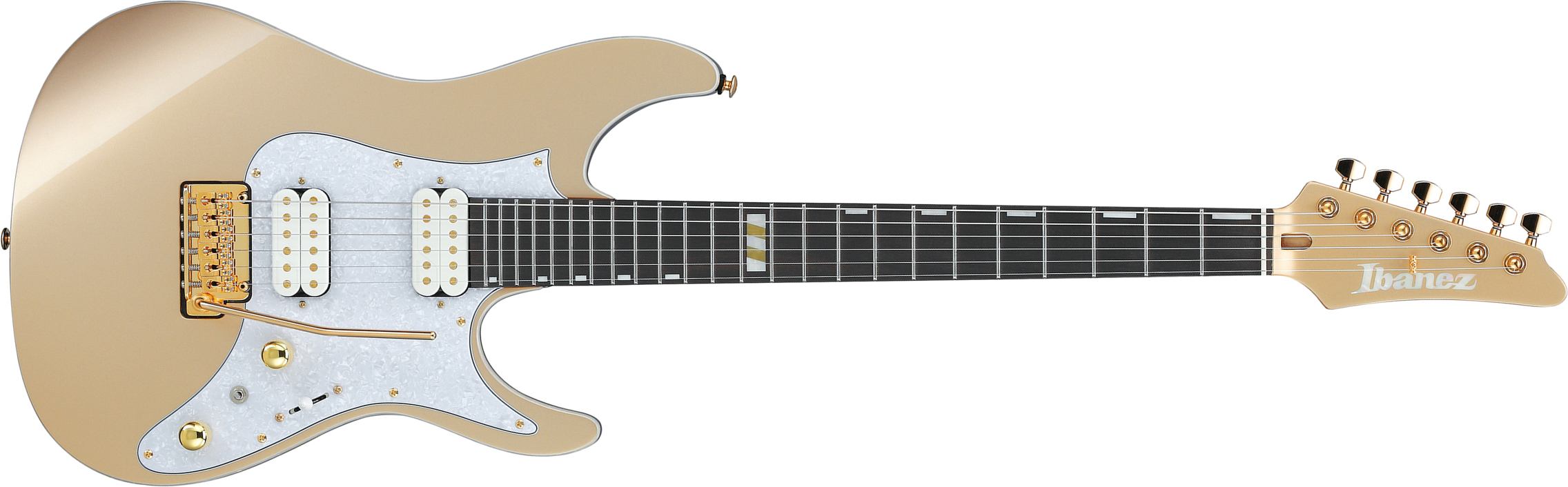 Ibanez Scott Lepage Krys10 Premium Signature 2h Fishman Fluence Trem Eb - Gold - Str shape electric guitar - Main picture