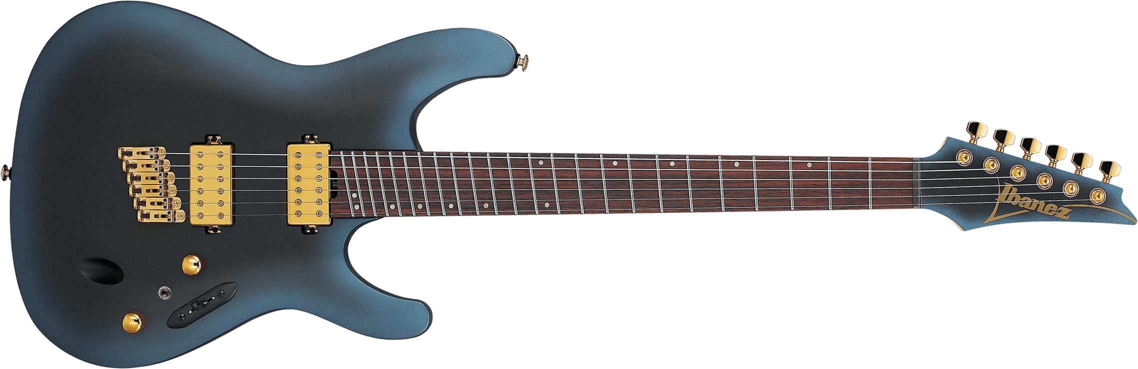 Ibanez Sml721 Mam Axe Design Lab Multiscale 2h Ht Rw - Midnight Arctic Ocean Matte - Multi-Scale Guitar - Main picture