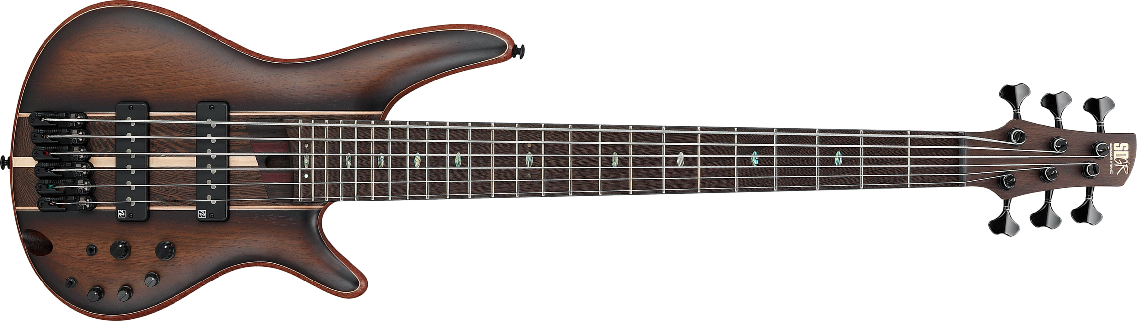 Ibanez Sr1356b Duf Premium 6c Active Pp - Dual Mocha Burst Flat - Solid body electric bass - Main picture