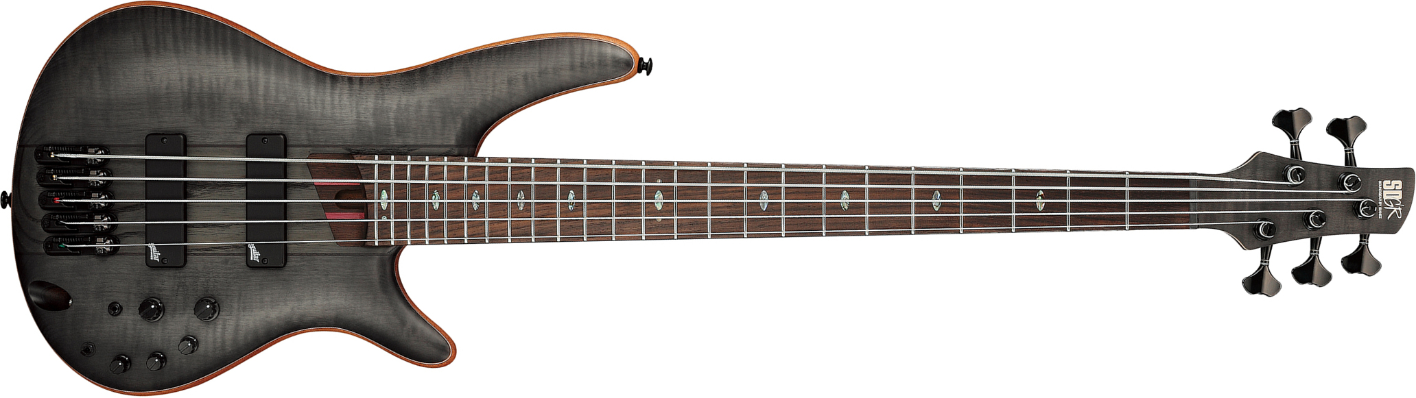 Ibanez Sr1455dw Tgf Premium 5c Active Rw - Transparent Gray Flat - Solid body electric bass - Main picture