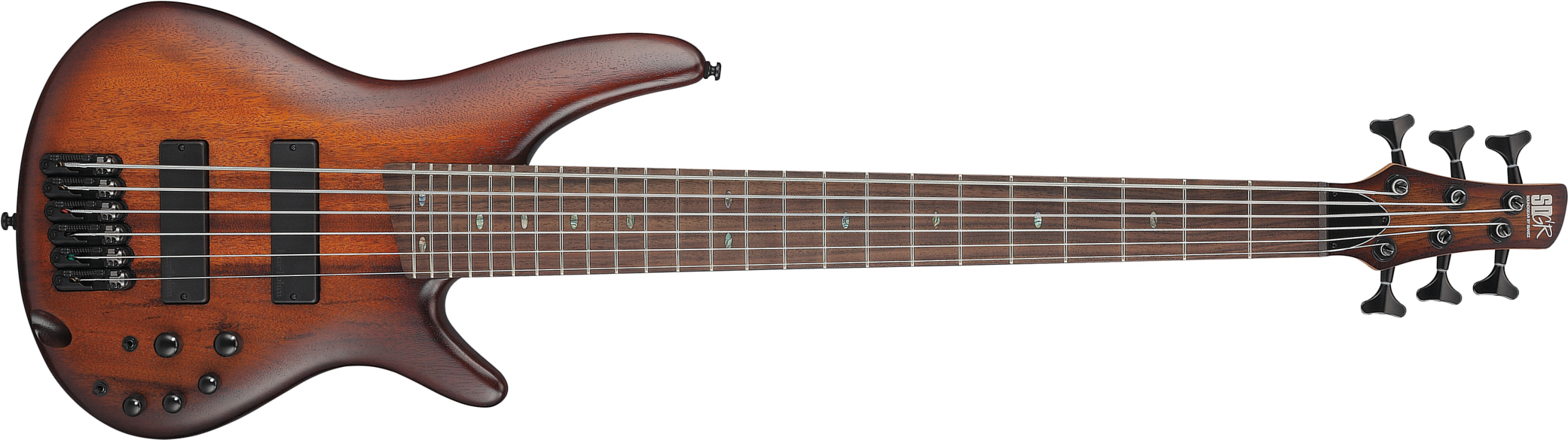 Ibanez Sr506a Mhl Standard 6c Active Bartolini Rw - Mahogany Brown Burst Low Gloss - Solid body electric bass - Main picture