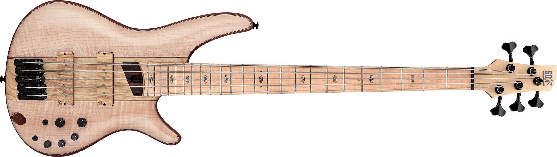 Ibanez Sr5fmdx Ntl Premium 5c Active Mn - Natural Low Gloss - Solid body electric bass - Main picture
