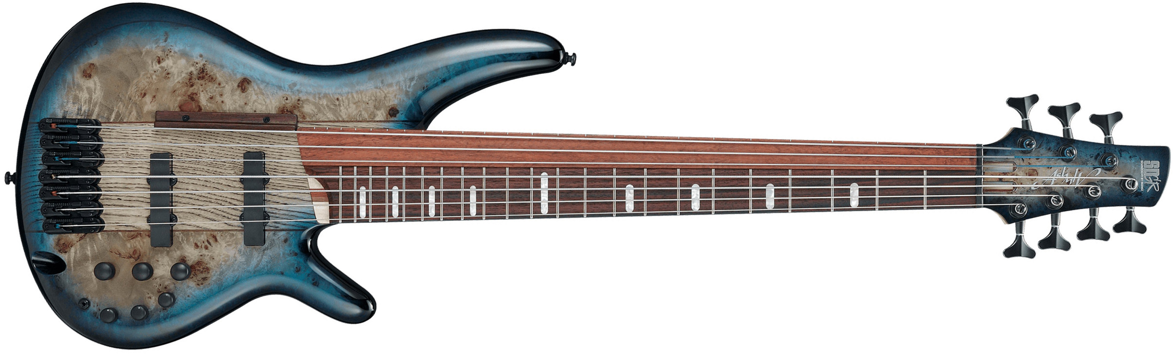 Ibanez Sras7 Cbs Workshop 7c  Fretless Active Piezo Rw/bub - Cosmic Blue Starburst - Solid body electric bass - Main picture