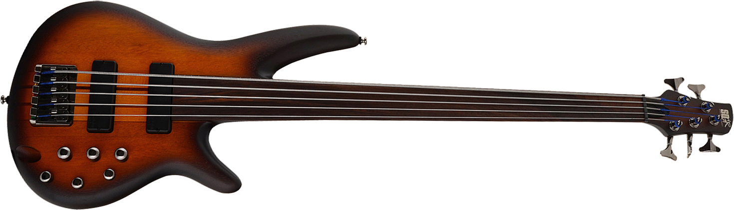 Ibanez Srf705 Bbf Workshop 5-cordes - Brown Burst Flat - Solid body electric bass - Main picture