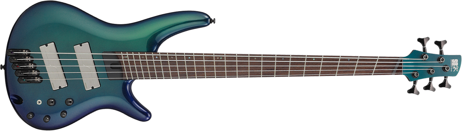 Ibanez Srms725 Bcm Workshop 5c Multiscale Active Fishman Fluence Pp - Blue Chameleon - Solid body electric bass - Main picture