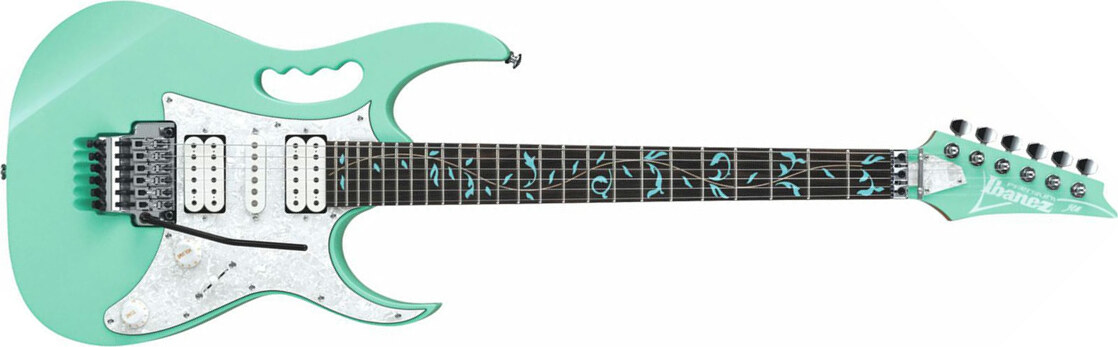 Ibanez Steve Vai Jem70v Sfg Premium Hsh Dimarzio Fr - Sea Foam Green - Str shape electric guitar - Main picture