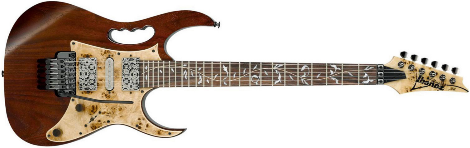 Ibanez Steve Vai Jem77wdp Cnl Signature Premium 2016 - Charcoal Brown Low Gloss - Str shape electric guitar - Main picture