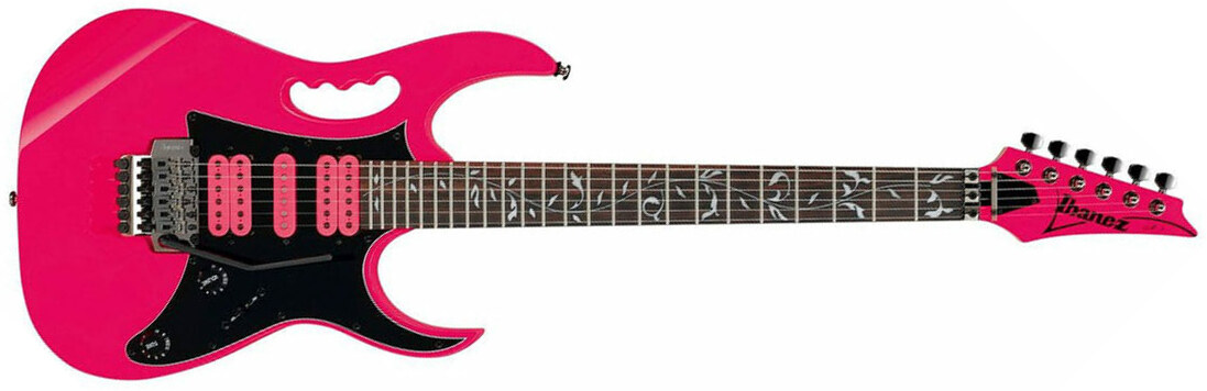 Ibanez Steve Vai Jemjr Pk Signature Hsh Fr Rw - Pink - Str shape electric guitar - Main picture