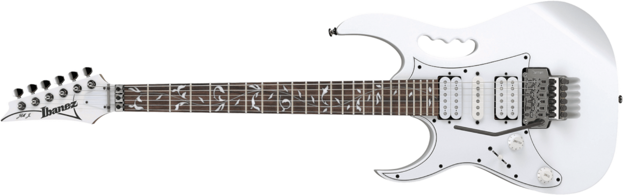 Ibanez Steve Vai Jemjrl Signature Gaucher Fr Hh Ja - White - Left-handed electric guitar - Main picture