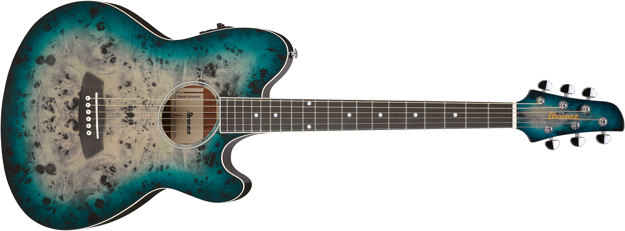 Ibanez Tcy10pa Cbs Talman Cw Tilleul Sapele Pur - Cosmic Blue Starburst - Folk guitar - Main picture