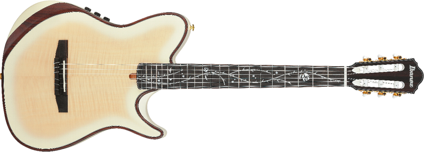 Ibanez Tim Henson Tod100fmn Tmm Jap Signature Erable Okoume Eb - Toasted Marshmallow Matte - Classical guitar 4/4 size - Main picture