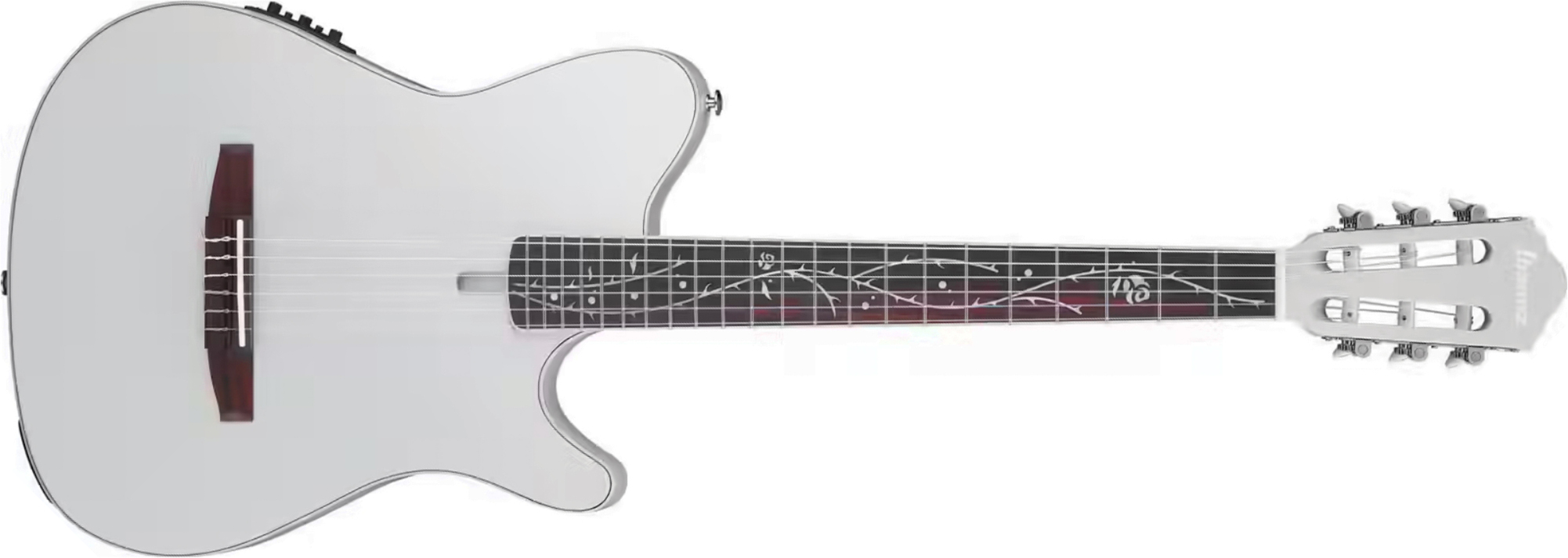 Ibanez Tim Henson Tod10n Smf Ind Signature Epicea Sapele Rw - Silver Metallic Flat - Classical guitar 4/4 size - Main picture