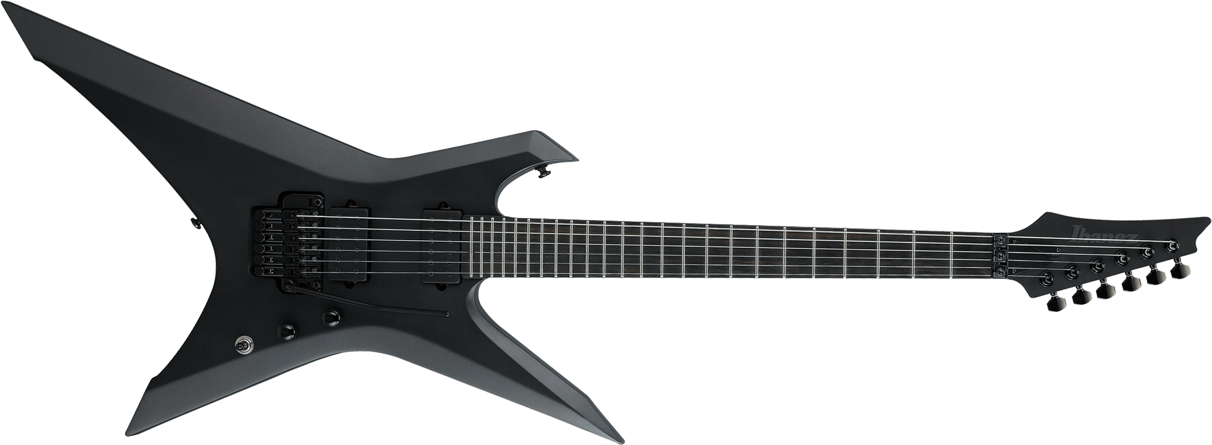 Ibanez Xptb620 Bkf Iron Label Hh Dimarzio Fr Eb - Black Flat - Metal electric guitar - Main picture