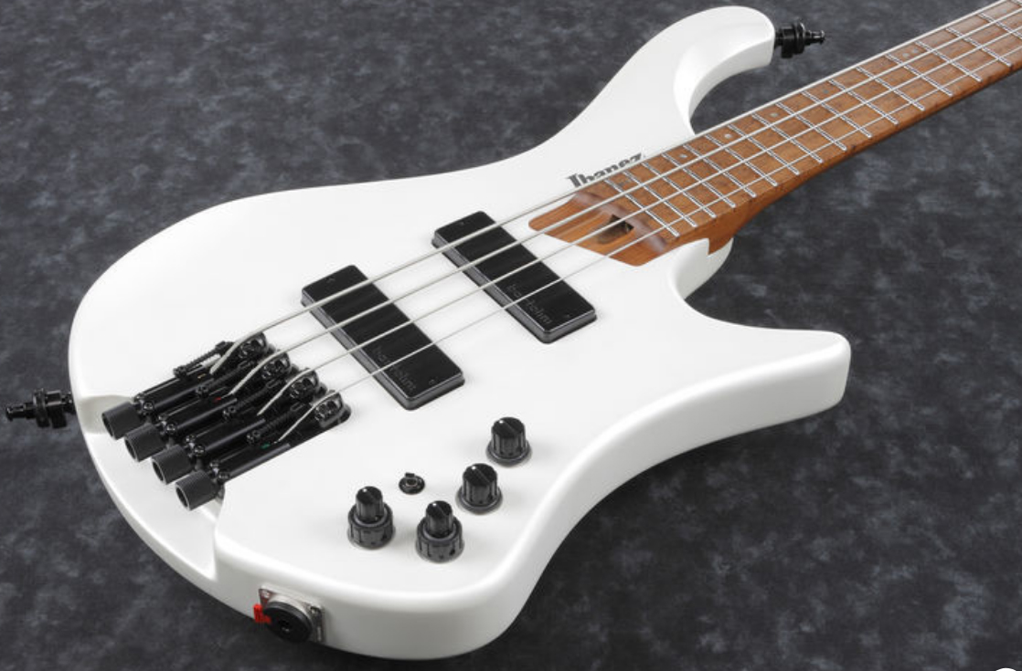 Ibanez Ehb1000 Pwm Workshop Active Bartolini Mn - Pearl White Matte - Solid body electric bass - Variation 2