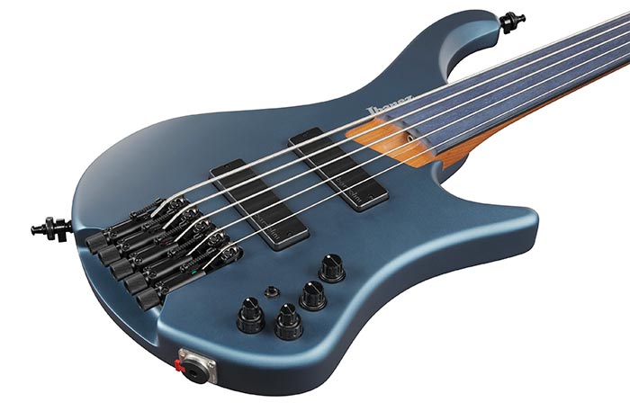 Ibanez Ehb1005f Aom Workshop 5c  Fretless Active Bartolini Ric - Arctic Ocean Matte - Solid body electric bass - Variation 2