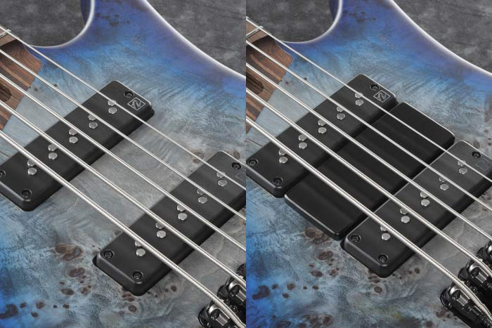 Ibanez Ehb1005f Aom Workshop 5c  Fretless Active Bartolini Ric - Arctic Ocean Matte - Solid body electric bass - Variation 7