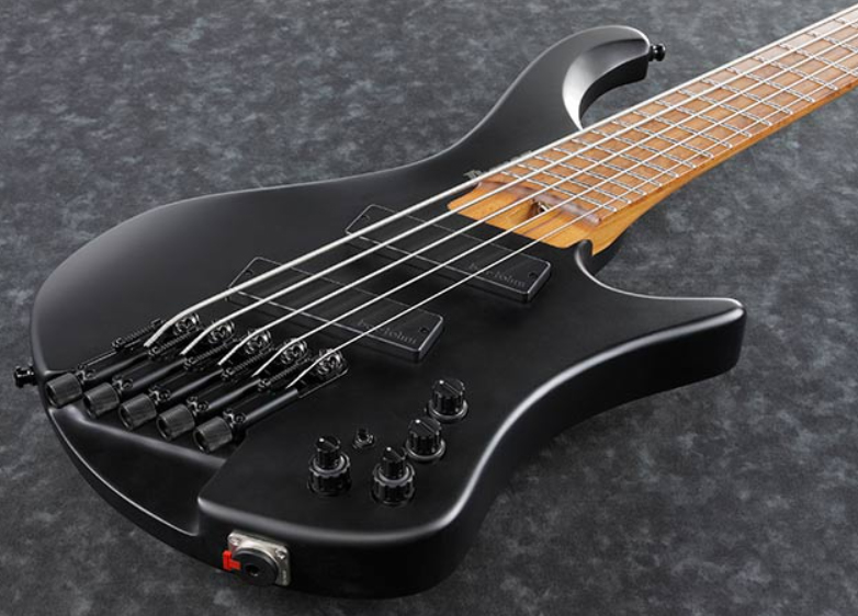 Ibanez Ehb1005ms Bkf Workshop 5c Multiscale Active Bartolini Mn - Black Flat - Solid body electric bass - Variation 1