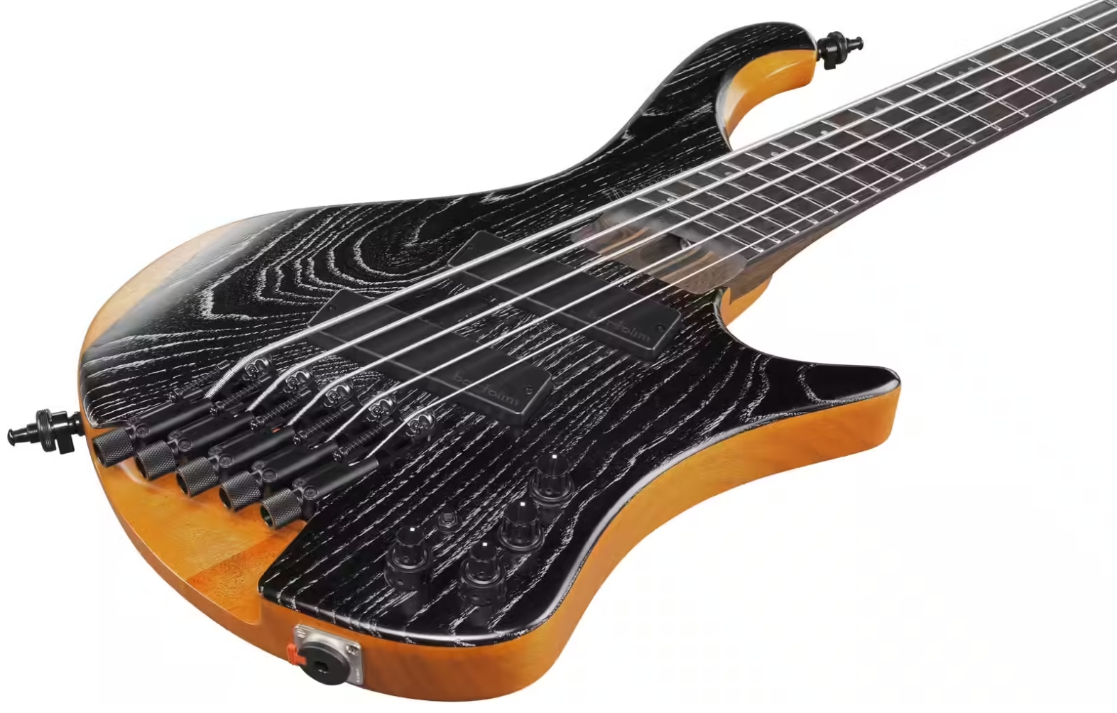 Ibanez Ehb1135ms Skl Workshop Multiscale 5c Active Bartolini Pp - Silver Wave Black Low Gloss - Solid body electric bass - Variation 2