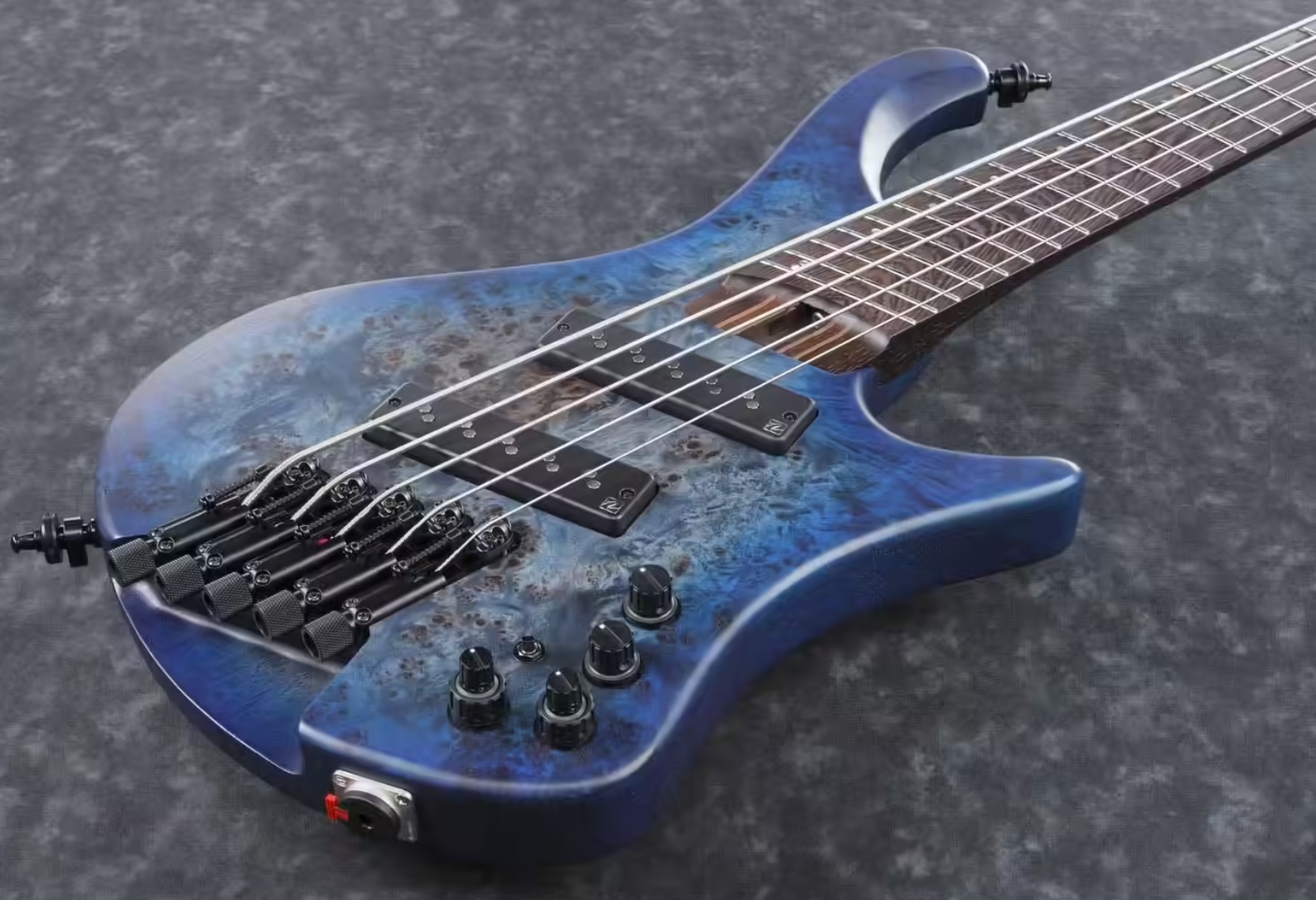 Ibanez Ehb1505ms Plf Workshop Multiscale 5c Active Pp - Pacific Blue Burst Flat - Solid body electric bass - Variation 1