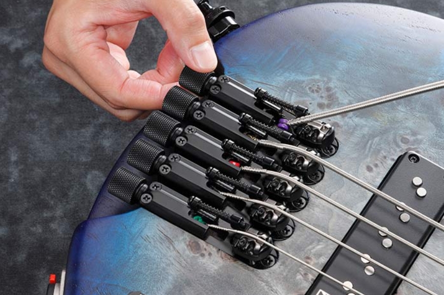 Ibanez Ehb1505ms Plf Workshop Multiscale 5c Active Pp - Pacific Blue Burst Flat - Solid body electric bass - Variation 4