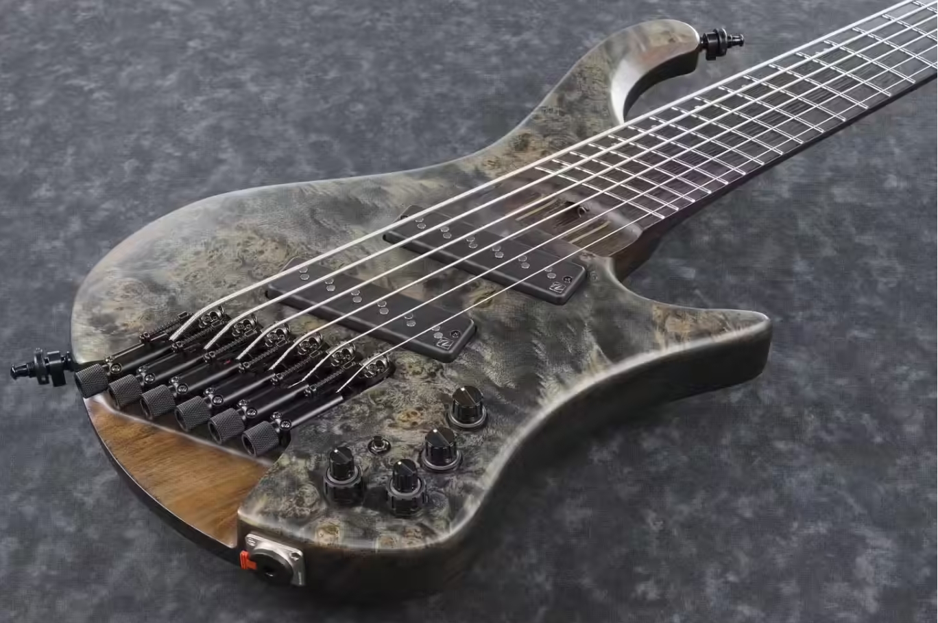 Ibanez Ehb1506ms Bif Workshop 6c Multiscale Active Pp - Black Ice Flat - Solid body electric bass - Variation 2