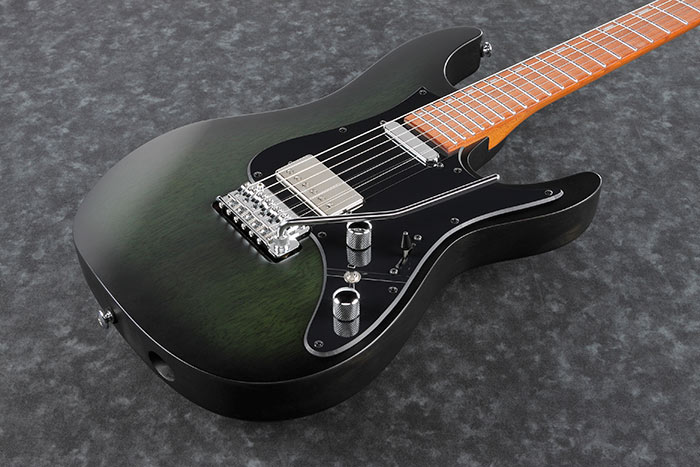 Ibanez Erick Hansel Eh10 Tgm Premium Signature Hss Trem Mn +housse - Transparent Green Matte - Str shape electric guitar - Variation 2