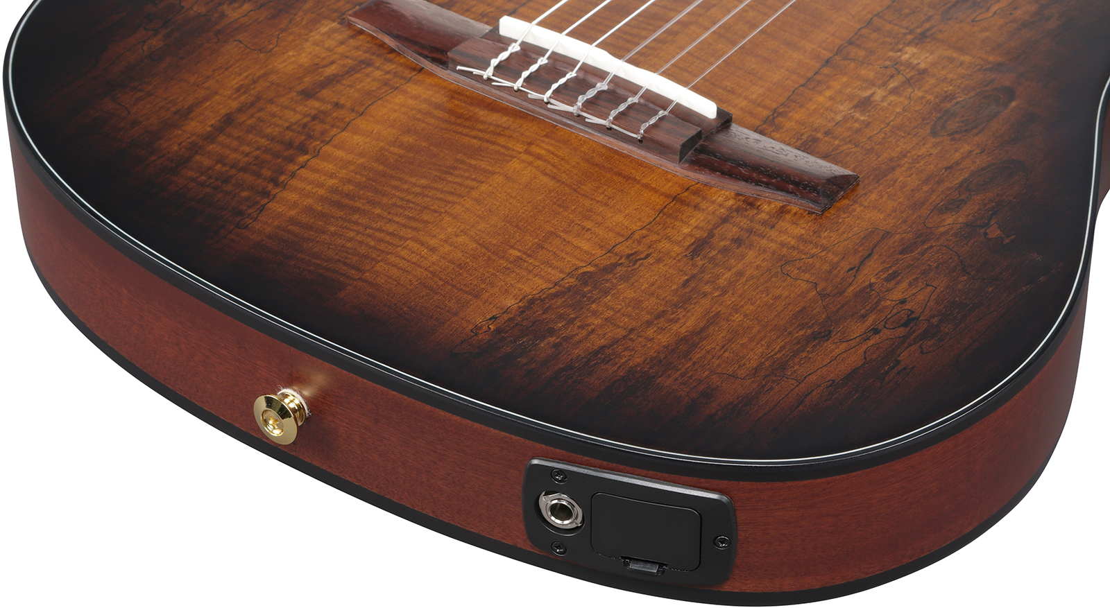 Ibanez Frh20qmn Tcl Fr Hollow Cw Erable Sapele Rw - Tobacco Burst Low Gloss - Classical guitar 4/4 size - Variation 5