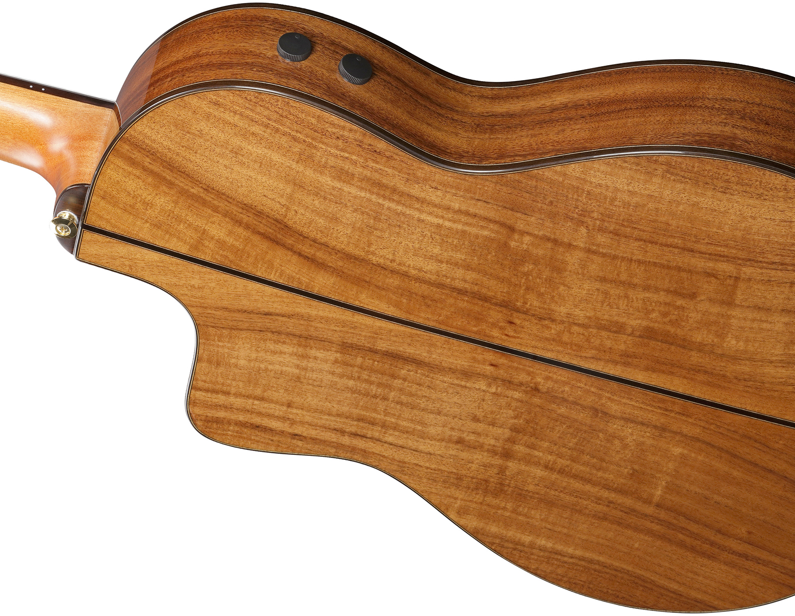 Ibanez Ga360tce Nt Classical 4/4 Thinline Epicea Acacia Rw - Transparent Black High Gloss - Classical guitar 4/4 size - Variation 3