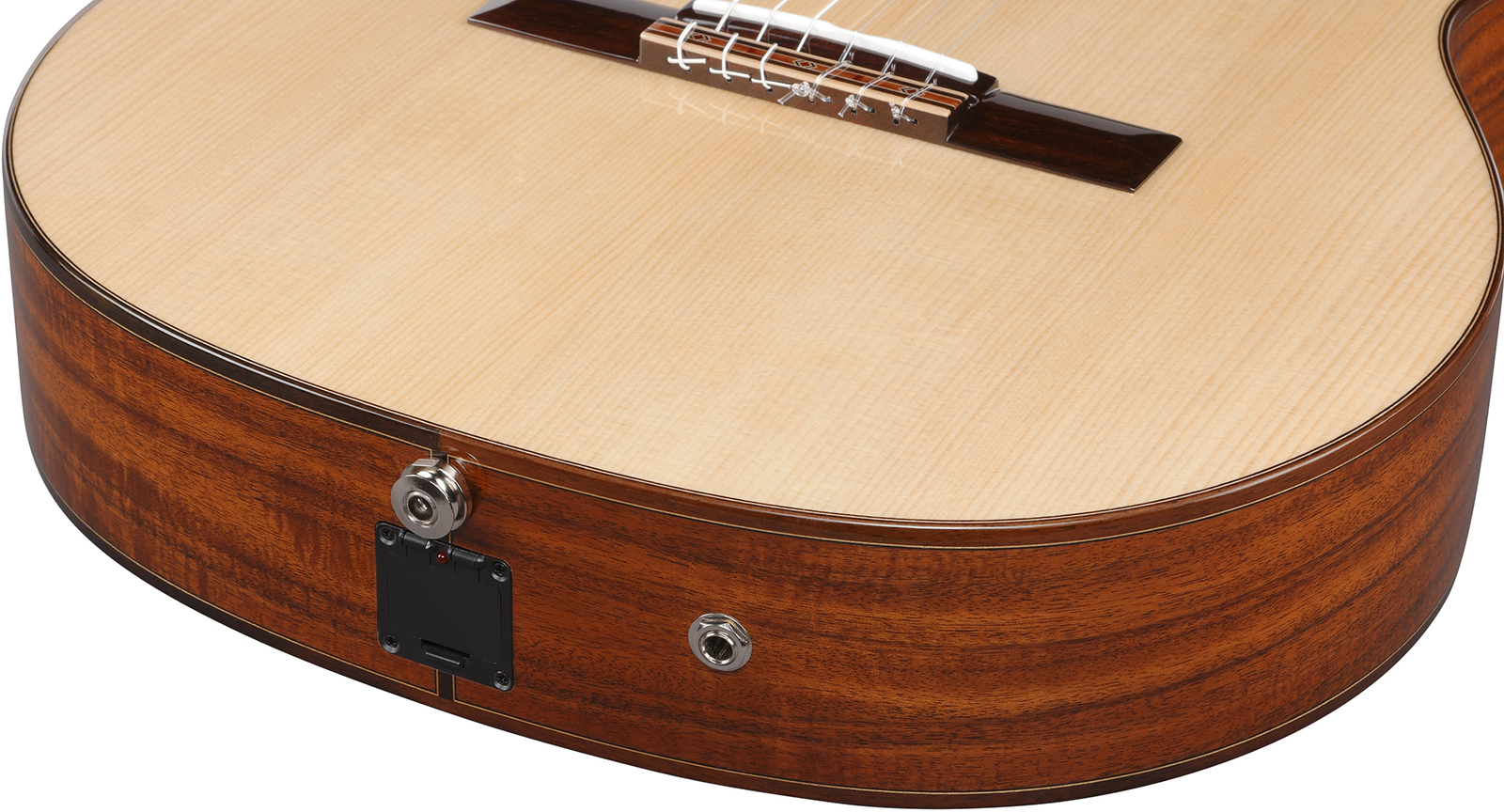 Ibanez Ga360tce Nt Classical 4/4 Thinline Epicea Acacia Rw - Natural High Gloss - Classical guitar 4/4 size - Variation 4