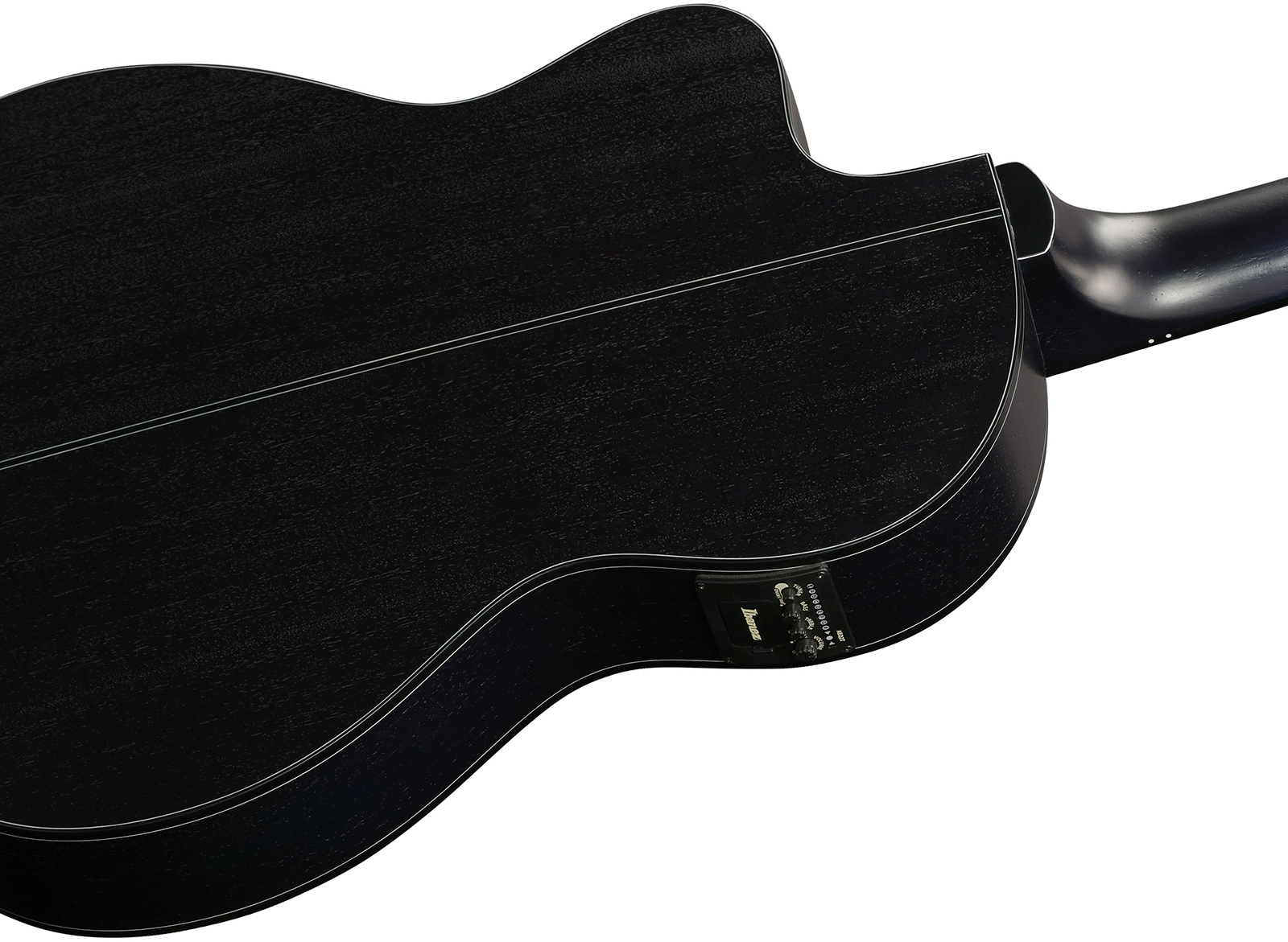 Ibanez Ga5fmtce Ob Classical 4/4 Thinline Cw Erable Sapele Pur - Open Pore Blue Berry - Classical guitar 4/4 size - Variation 5