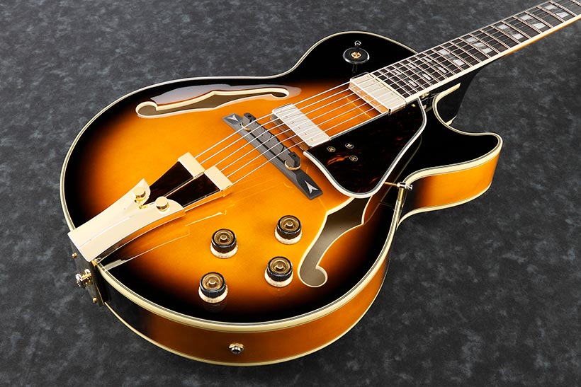 Ibanez George Benson Gb10se Bs Signature Hh Ht Eb - Brown Sunburst - Hollow-body electric guitar - Variation 1