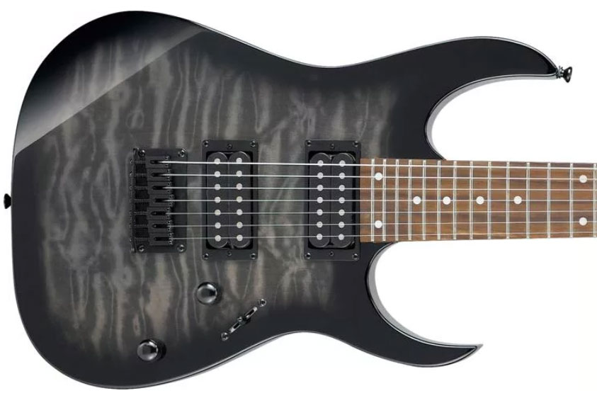 Ibanez Grg7221qa Tks Standard Hh Ht Nzp - Trans Black Sunburst - 7 string electric guitar - Variation 1