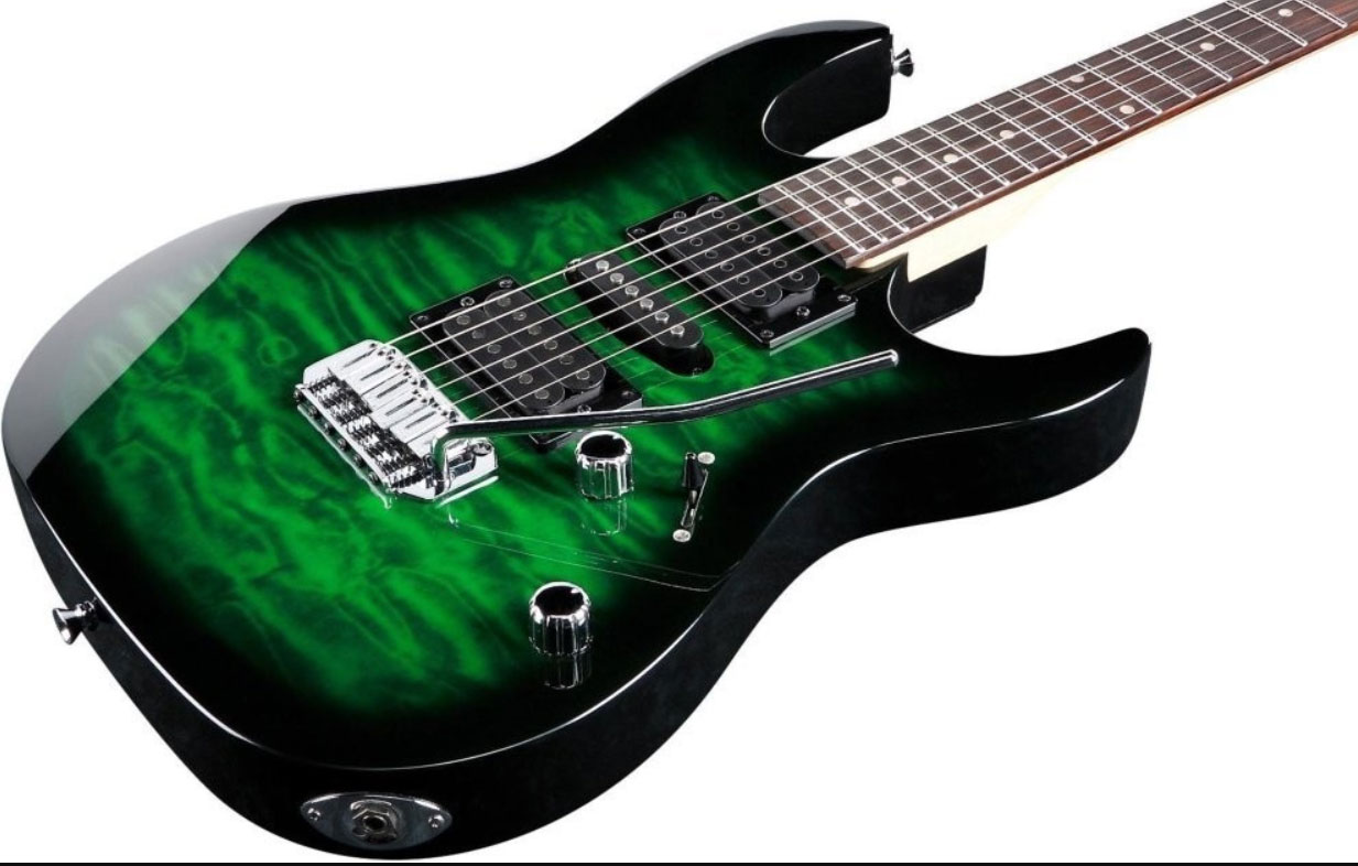 Ibanez Grx70qa Teb Gio Hsh Trem Nzp - Transparent Emerald Burst - Str shape electric guitar - Variation 2