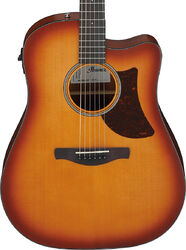 Folk guitar Ibanez AAD50CE LBS Advanced - Light brown sunburst low gloss