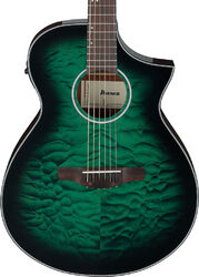 Folk guitar Ibanez AEWC16QA TEH - Transparent Emerald Burst