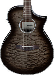 Folk guitar Ibanez AEWC16QA TKH - transparent black sunburst