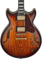 Semi-hollow electric guitar Ibanez Artcore Expressionist AM93QA VVH - Vintage violin high gloss
