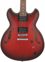 Semi-hollow electric guitar Ibanez AS53 SRF Artcore - Sunburst red flat