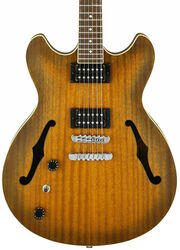 Semi-hollow electric guitar Ibanez AS53L TF Artcore LH - Tobacco flat
